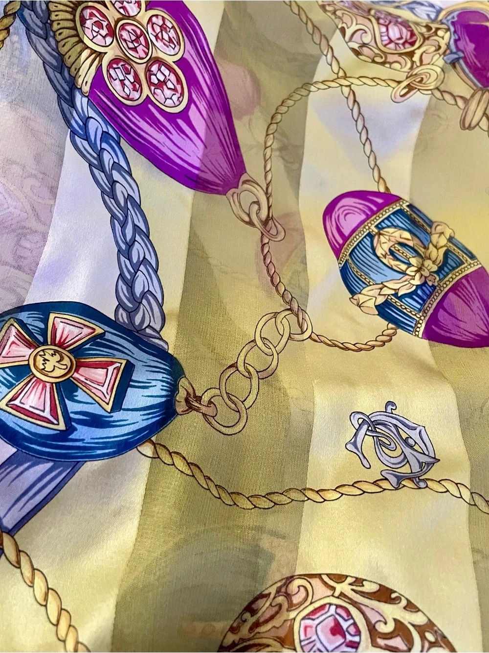 Vintage Hiroko Kapp 100% Silk Scarf Made In Japan Square